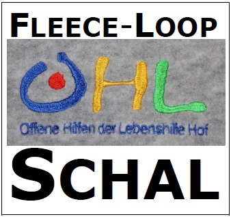 Zu sehen ist der Schriftzug Fleece-Loop-Schal
